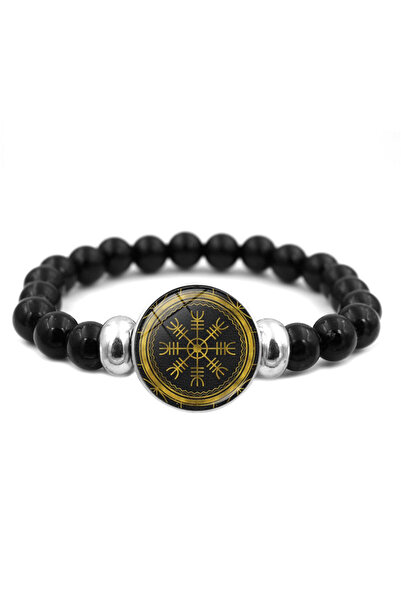 EFAYN.RO Bracelet, viking compass model, Nordic rune amulet accessory, elasti...