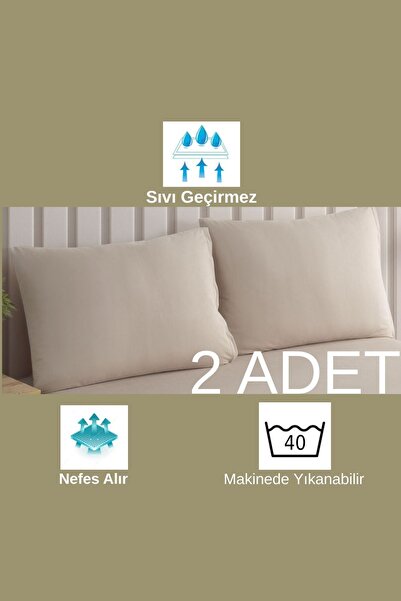 sevilya Renkli Mikro Fermuarlı Su Geçirmez Sıvı Geçirmez Yastık Alezi Yastık ...