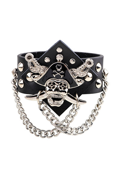 EFAYN.RO Pirate king bracelet, punk model, sea god theme, unisex, black, EFAYN