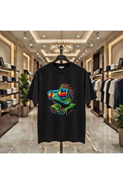 playwear تي شيرت بطبعة ضفدع مع نظارات، مقاس مطبوع 100% قطن كبير الحجم، فضفاض،...