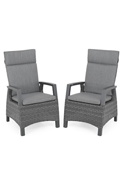 Maison Mex Set of 2 dining chairs with recliner garden/terrace BAKU L.62 l.76...
