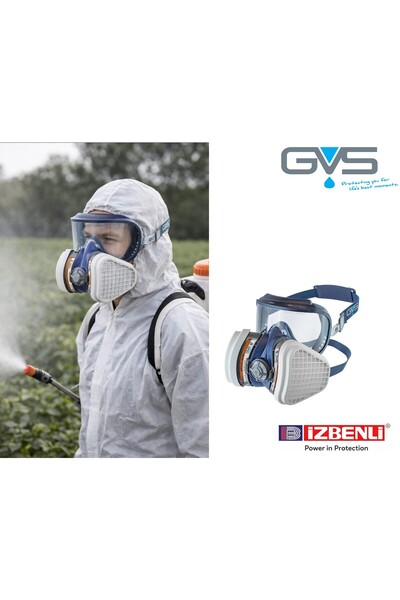 GVS A2P3 Tarım ilaçlama İçin Integra Tam Yüz Gaz Maskesi (Filtre İle Beraber)
