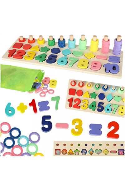 Ikonka Jucarie tip Montessori pentru copii Ikonka, cu sortator de numere, rea...