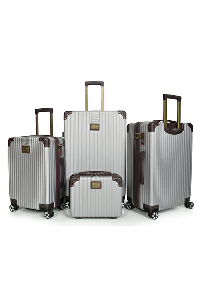 MORANO Classic Murano 4-piece suitcase set with spinner wheels and security l...