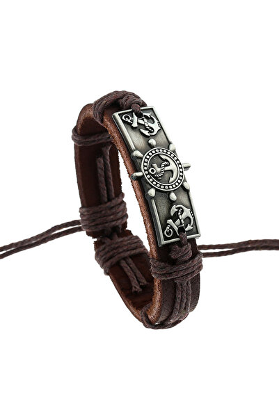 EFAYN.RO Bracelet, retro model, rectangular accessory, brown, adjustable size...