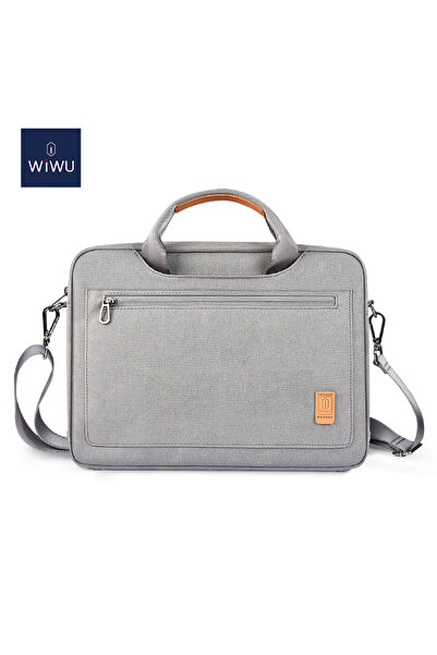 WIWU حقيبة كتف بايونير لأجهزة الكمبيوتر المحمولة/ألترا بوك مقاس 14 بوصة - رمادي