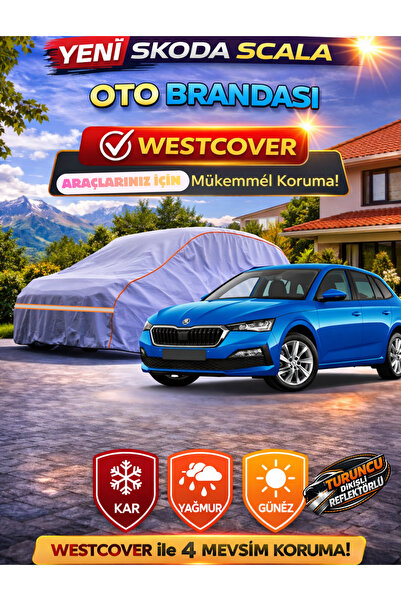 WestCover غطاء سيارة جديد متوافق مع سكودا سكالا إتش بي (خياطة برتقالية-رمادية...