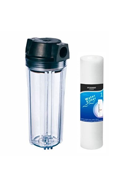 Aquaroo 5 micron sediment water filter, Sheer plastic housing, 1/2 inch, 3 m³...