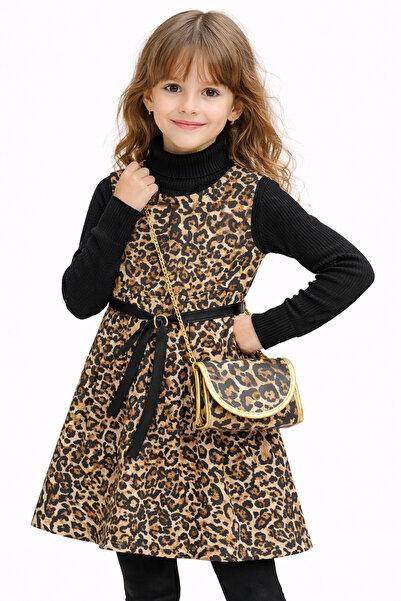 Sibel Günay Butik Set de haine pentru fete imprimeu leopard – Seturi de geant...