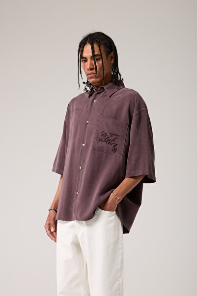 2512 Clothing قميص قصير الأكمام كبير الحجم