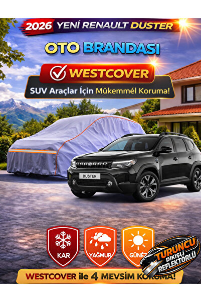 WestCover غطاء سيارة جديد متوافق مع رينو داستر (خياطة برتقالية-ريف) غطاء سيار...