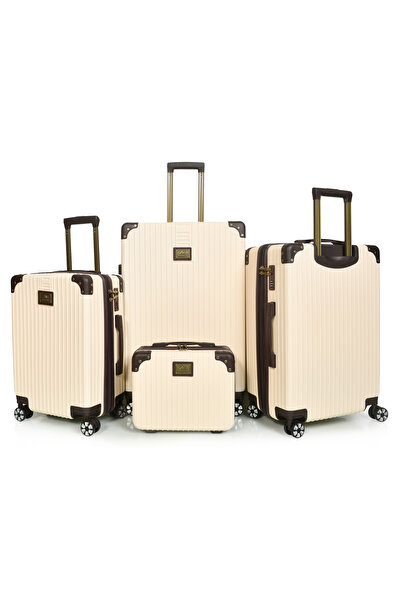 MORANO Classic Murano 4-piece suitcase set with spinner wheels and security l...
