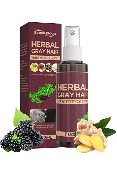 Herbal 100ml Gray Hair Verse Essence Spray Hair Restoration Black Hair