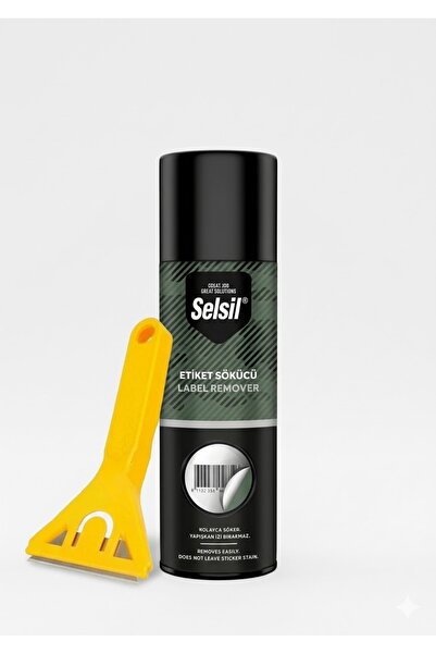 Selsil Etiket Sökücü Sprey 200ml ve Cam Leke Kazıyıcı Bıçak