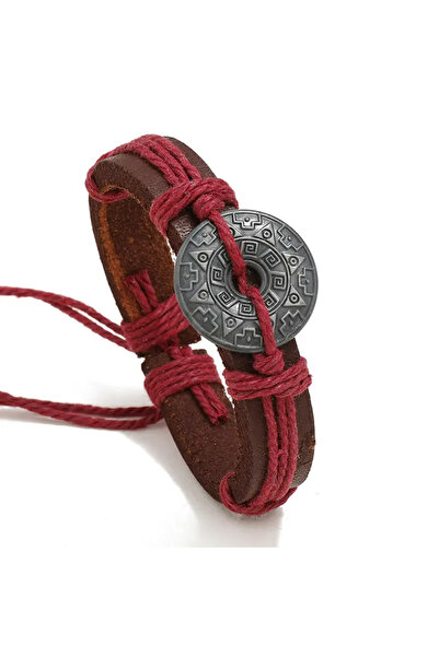 EFAYN.RO Bracelet with runes and Viking amulet, Nordic model, adjustable, uni...