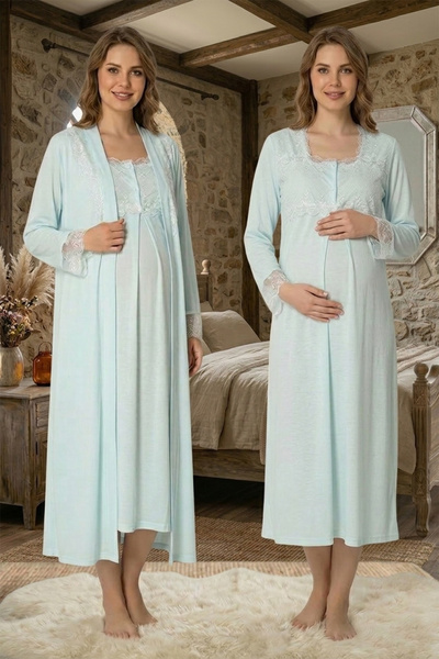 lohusahamile Set de bumbac cămăși de noapte pentru maternitate și postpartum ...