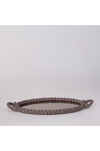 Selim Rope Mirrored Tray Taupe