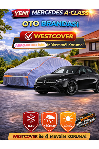 WestCover غطاء سيارة مرسيدس الفئة A سيدان متوافق (خياطة برتقالية-رفا) من مارك...