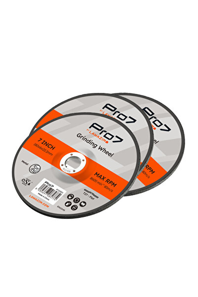 Lawazim قرص قطع المعادن Pro7 ثلاثي القطع 7 بوصة (180 × 6 × 22.2 مم) لجلاخة ال...