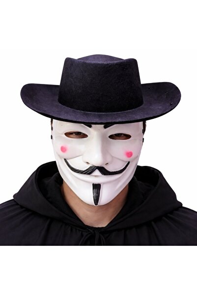 BilfolD مجموعة قناع وقبعة فينديتا - قناع حفلات بأسلوب أنونيم ستايل