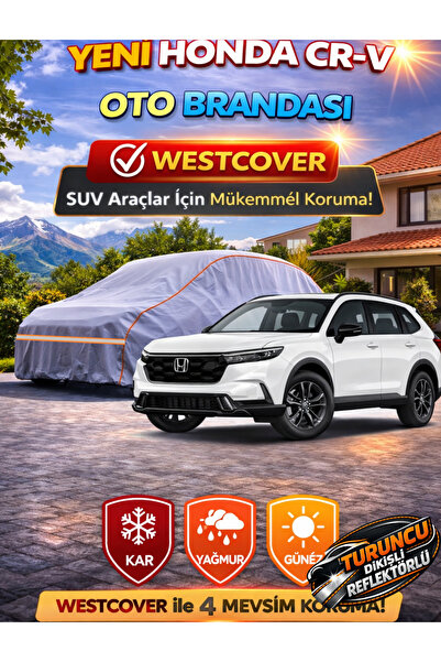 WestCover Honda Cr-V Suv Compatible (Orange Stitched-Ref) Car Tarpaulin, Car ...