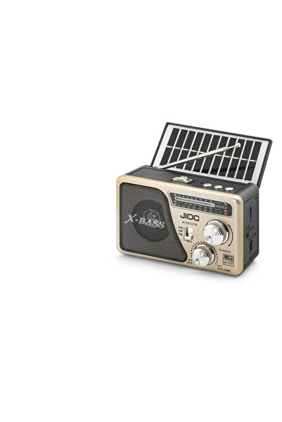 naque Nostaljik Bluetooth Fm Radyo Tws Usb Tf Aux Solar Şarjli El Fenerli Kam...