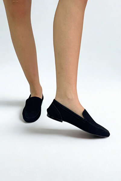 inizio Pantofi de damă negri piele întoarsă din piele lacuită tricotată talpă...