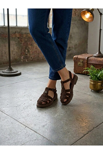 Deripabuc Genuine Leather Female Leather Sandals Dp81-0870