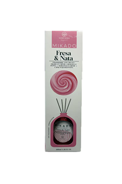 Mikado Odorizant de cameră Mikado, Fresa & Nata, 100ml, parfum persistent, de...