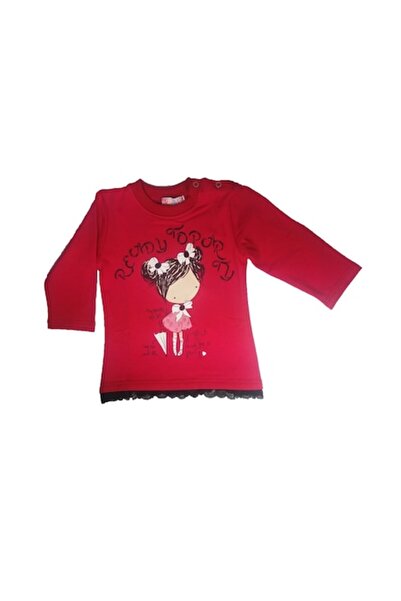 KIMEX Fuchsia Baby Blouse with Black Lace 86cm
