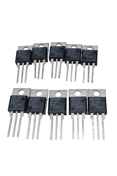 Devre Dünyası 10 Adet BTA06-600C 6A 600V TO-220 Triyak