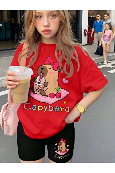 BENROMA تي شيرت للأطفال مطبوع عليه كابيبارا 2GH6