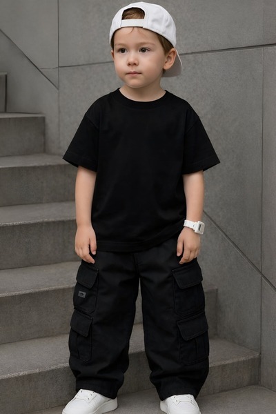 BENROMA Printless Unisex Children's T-Shirt 2Gh3