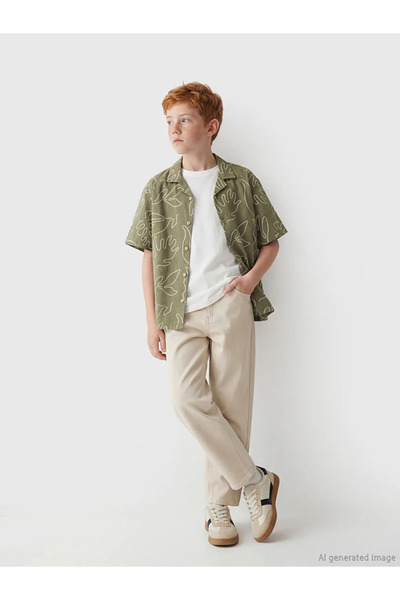 LC Waikiki Lcw Kids Beige Regular Fit Boys Gabardine Trousers