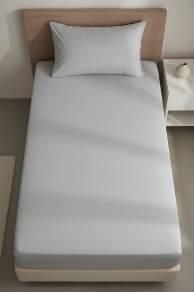 YAZICI 100X200 Fitted Sheet Set 1 Piece with Pillow Cases 80% Cotton% 20% Pol...