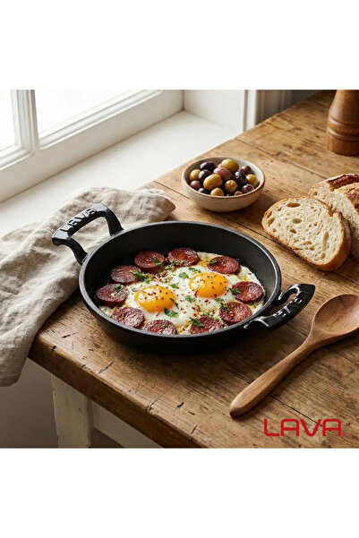 Lava Cast Round Sahan Cast Iron Solid Double Handle Diameter(Ø)16cm