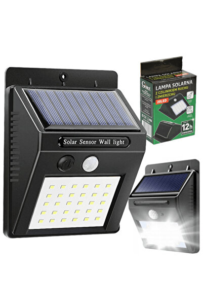 Goliat Lampa Solarna LED z Czujnikiem Ruchu i Zmierzchu, Zasilana Energia Sło...