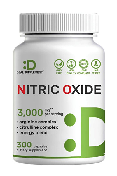 DEAL SUPPLEMENT DEAL SUPLAMENT Nitric Oxide Supplement 3000mg, 300 Capsules –...