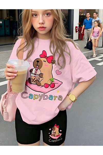 DM DOLCE MORE Capybara Printed Unisex Children's T-Shirt 2Gh6