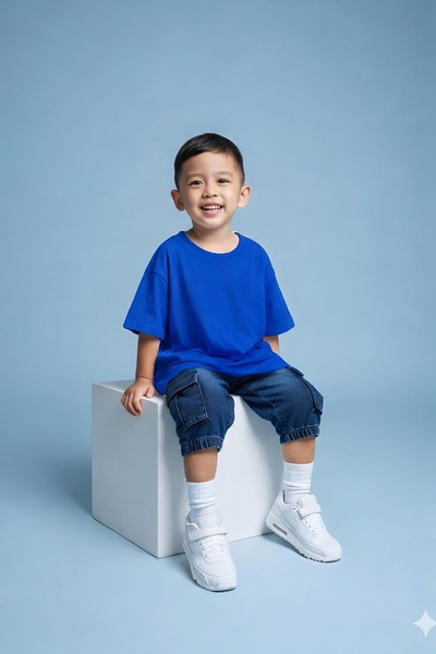 BENROMA تي شيرت للأطفال بدون طباعة 2GH2