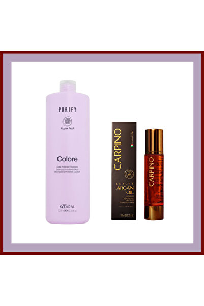 Kaaral Purify Colore 1000ml Shampoo + Carpino Luxury Argan Oil 100ml Double Set