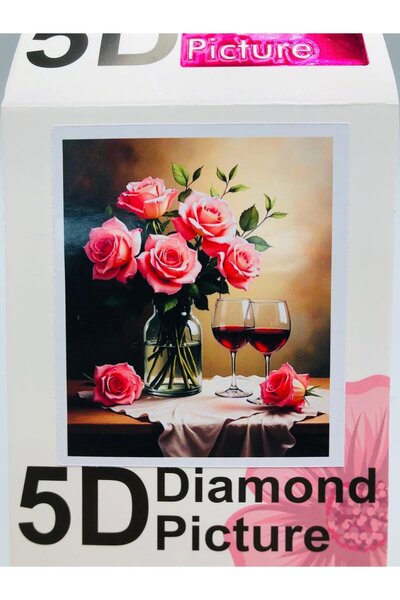 DUCK HOBY 50x40 Boncuklu Taş Mozaik Elmas Goblen Pano Tablo Resim Boncuk Puzz...