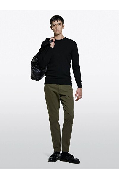 Sisley Men's Slim Fit Vintage Effect Chino Pants 325A4Dm6Sf02Y-Sis35A