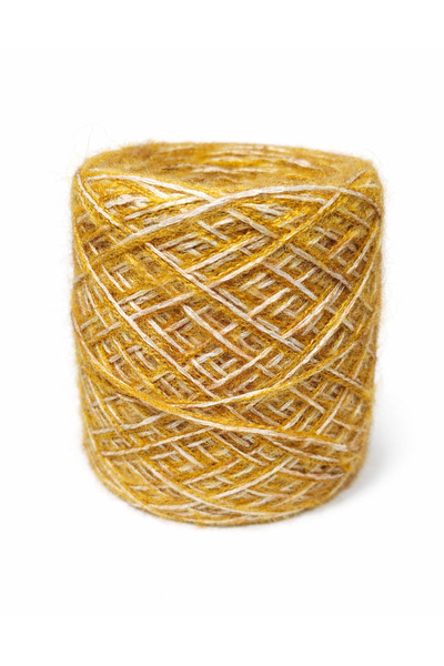 U5 FASHION Ebruli Tüylü İplik 100 Gr 2 Adet Hardal Ham Pamuk Üzerine Kahveren...