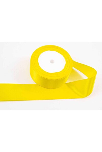 OEM Set of 3 rolls Satin Ribbon 4cm/22m Yellow 015
