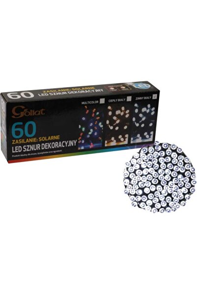 Goliat Ghirlandă luminoasă solară cu 60 LED-uri, alb rece