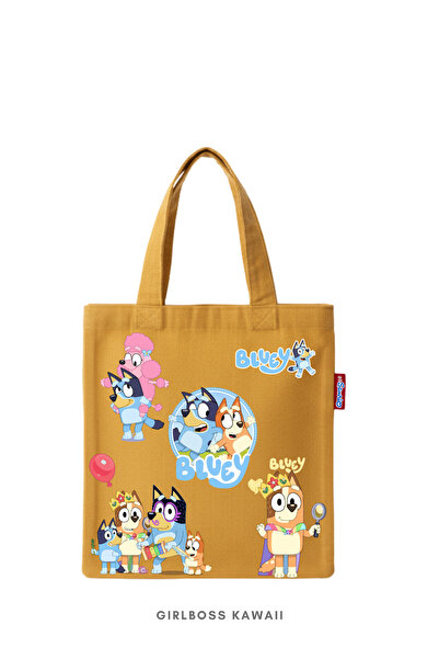 Girlboss Kawaii Bluey Mini Tote Bag/Tablet/Book/Mini Cloth Shopping Bag Bag P...