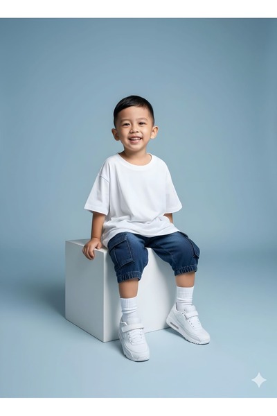 BENROMA Printless Unisex Children's T-Shirt 2Gh2