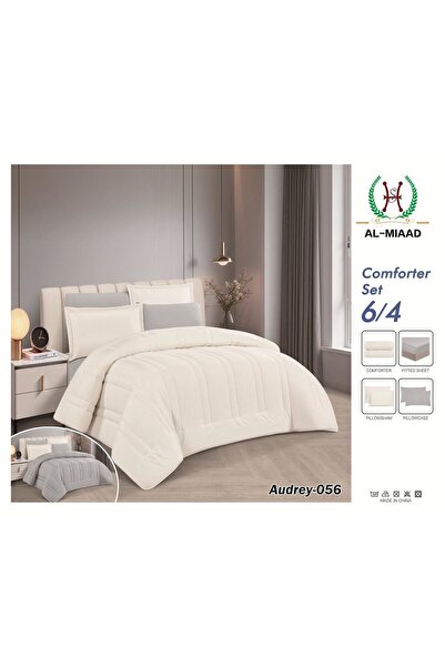 ALAAMER Plain summer hotel-style bedspread, single and a half size, 4 pieces,...