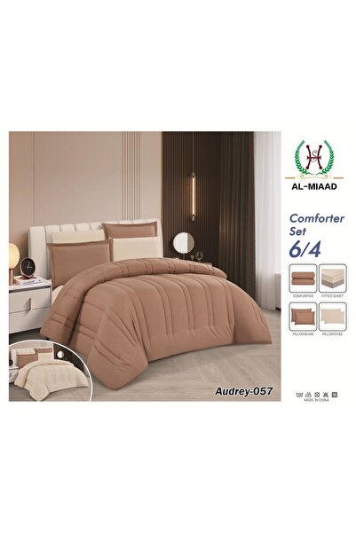 ALAAMER Plain summer hotel-style bedspread, single and a half size, 4 pieces,...